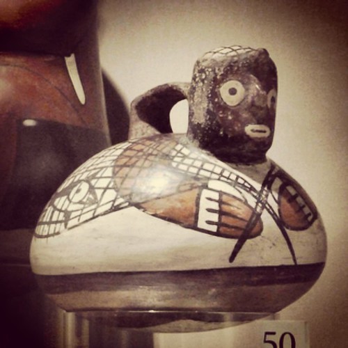 Spout and bridge bottle. Shows a fisherman draped over a bottle representing an inflated s — illustrating ica ad
